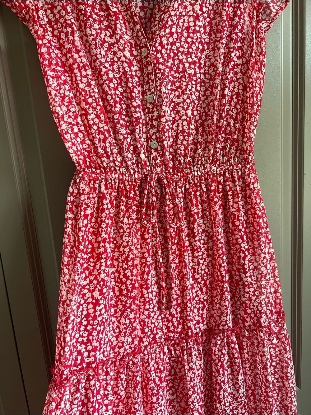 🌸3/$20🌸 Kate and Lily Pink Floral Tiered Midi Dress | Size 8 - Picture 3 of 7